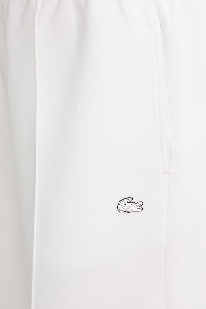 Lacoste παντελόνι επίσημο γυναικείο με βαμβάκι λευκό XF7374