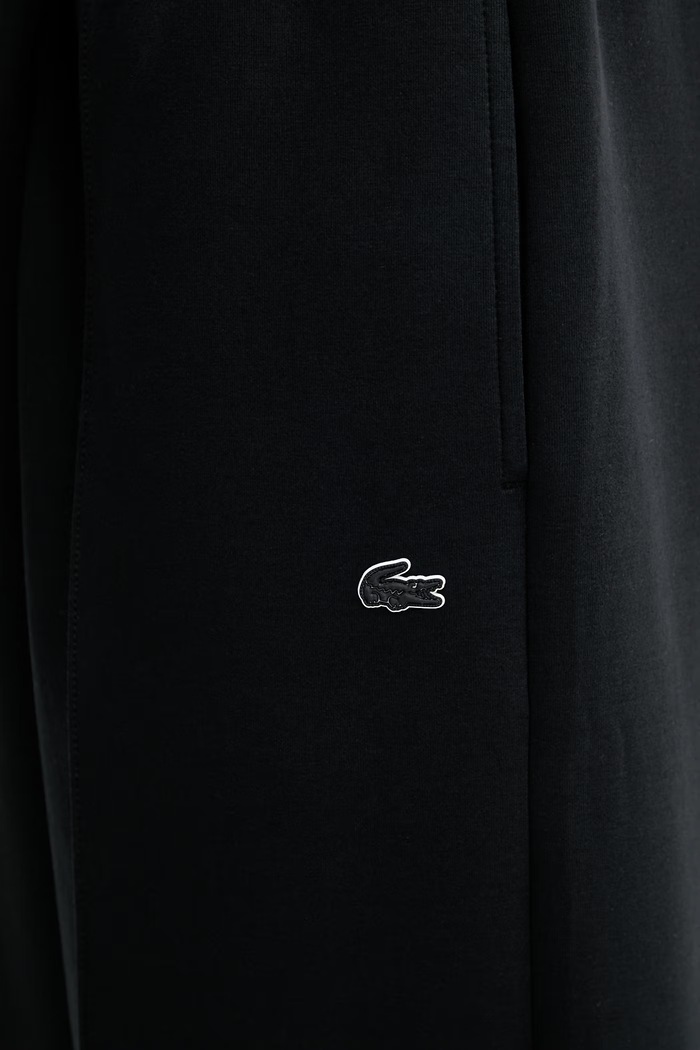 Lacoste Παντελόνι επίσημο με βαμβάκι γυναικείο μαύρο XF7374