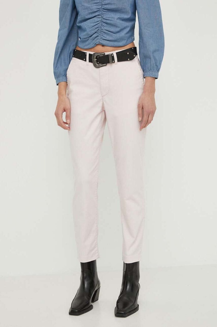 Hlače Levi's Z elastanom roza A4673