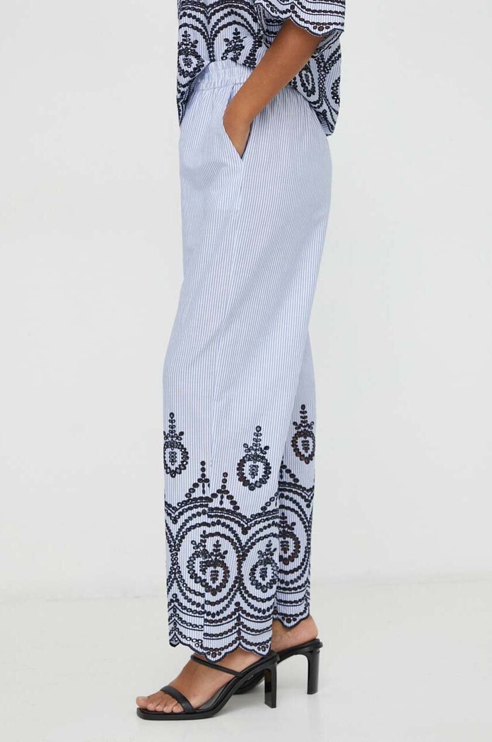 MUNTHE pantaloni de bumbac albastru 1418.24225