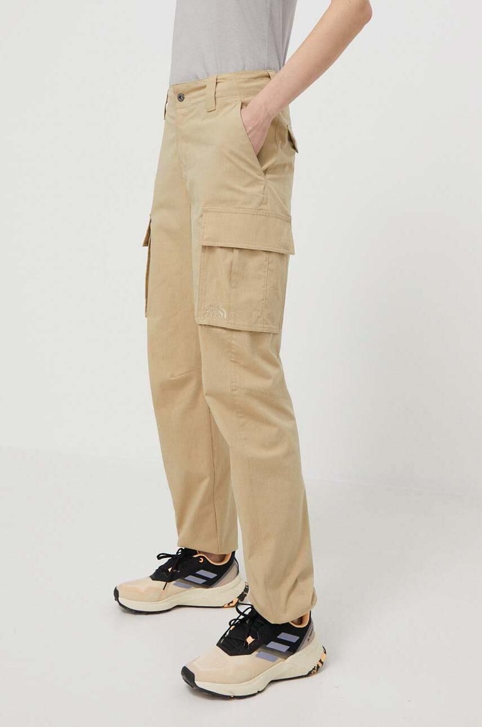 The North Face nadrág elasztánnal bézs NF0A82GGLK51