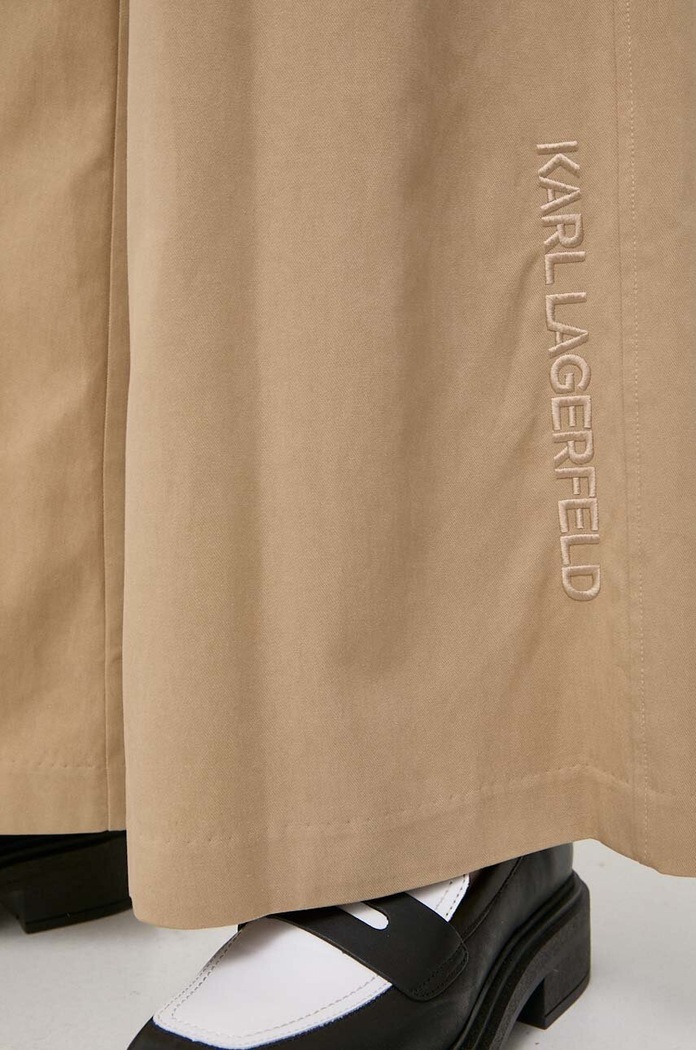 Kalhoty Karl Lagerfeld béžová 241W1002