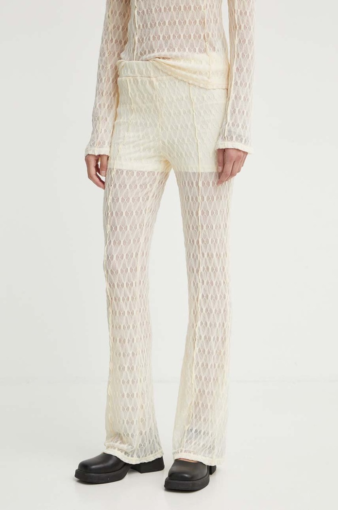 Gestuz pantaloni tricotaj bej 10909321