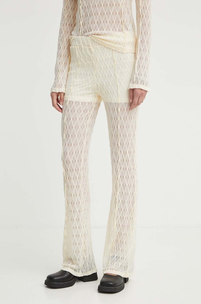 Gestuz pantaloni tricotaj bej 10909321