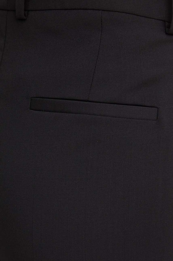 Шерстяные брюки BOSS Tameah чёрный 50490045