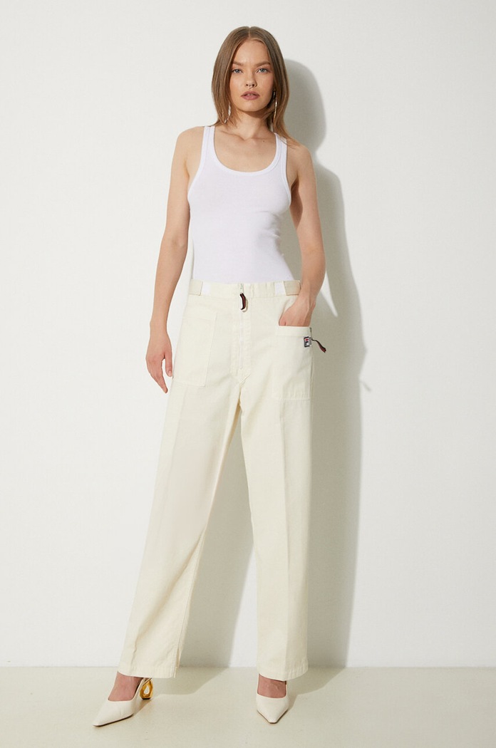 Bavlnené nohavice Fila Fila x Aries Pant 42PS24PA010122690269 béžová