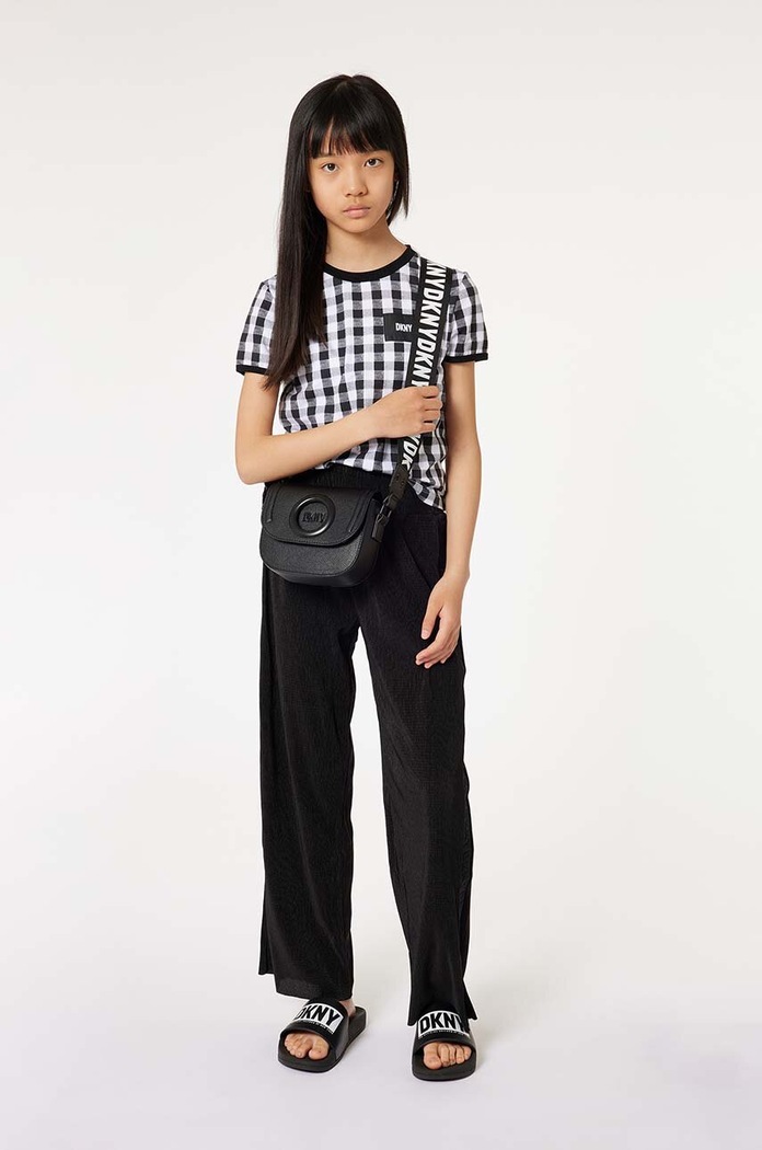 Detské nohavice Dkny pletenina čierna D60064.114.150
