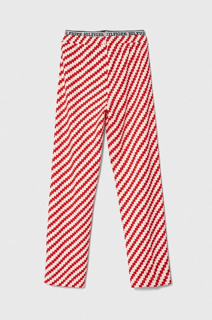 Detské tepláky Tommy Hilfiger KG0KG07747.128.176.PPYH červená SS24