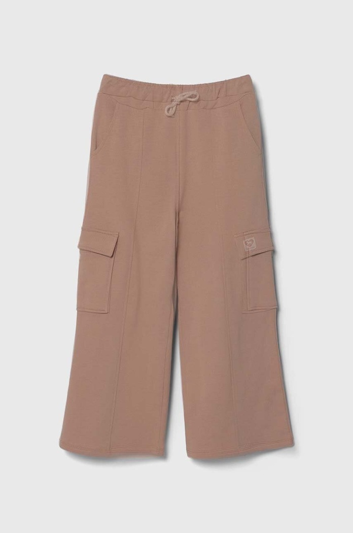 Dětské bavlněné tepláky United Colors of Benetton 3J68CF04Z.G.Seasonal béžová SS24