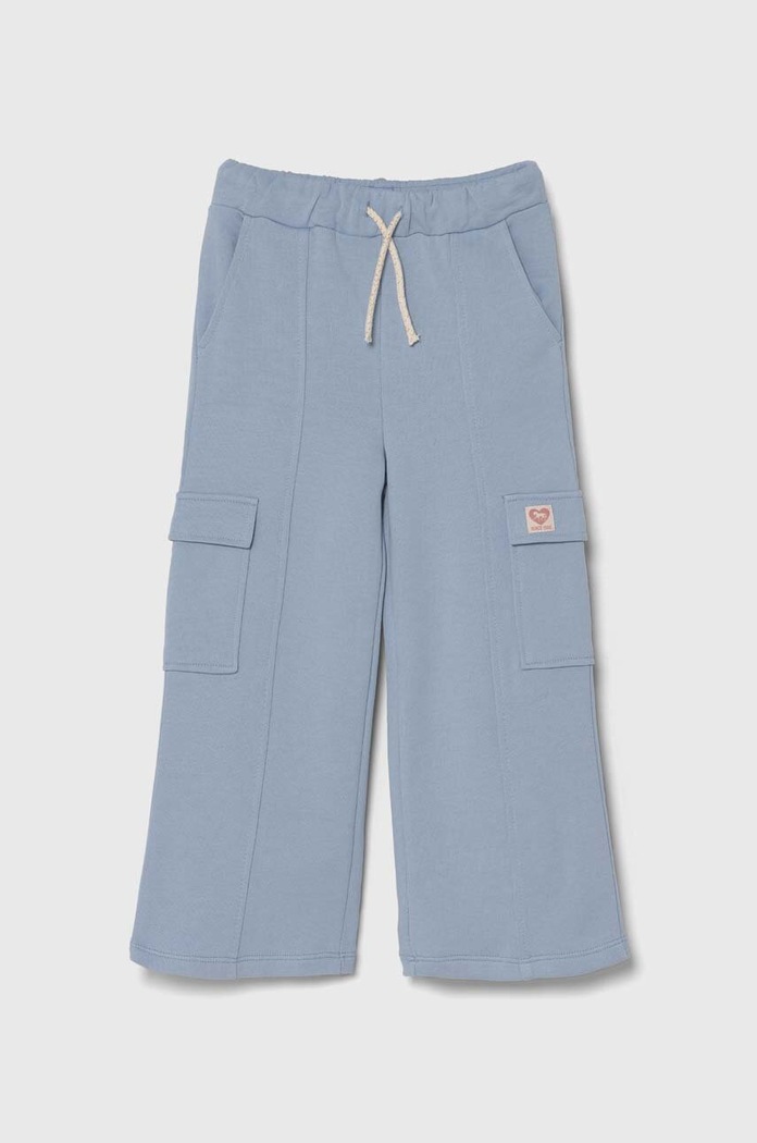 Dětské bavlněné tepláky United Colors of Benetton pletenina modrá 3J68CF04Z.G.Seasonal