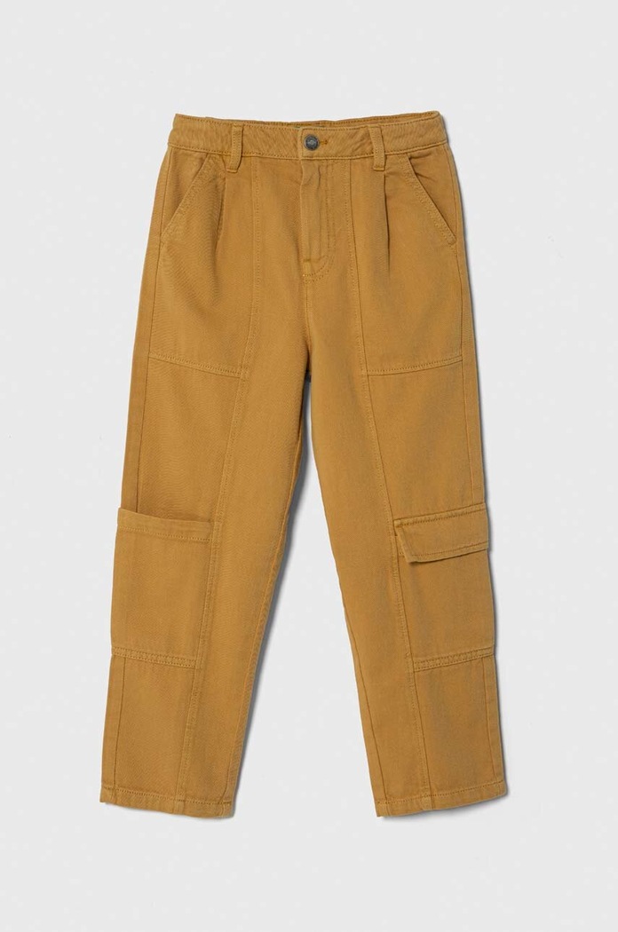 United Colors of Benetton jeans copii reglabil galben 42C2CF02X.G.Seasonal
