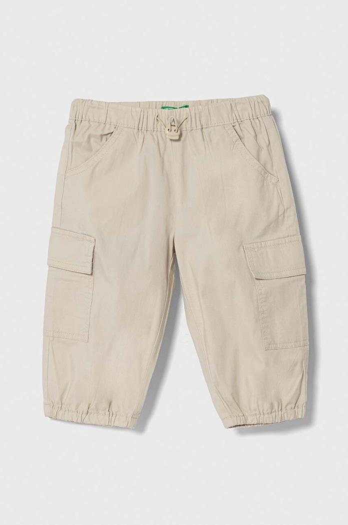 United Colors of Benetton spodnie dziecięce z elastanem beżowy 4L2VGF01Q.P.Seasonal