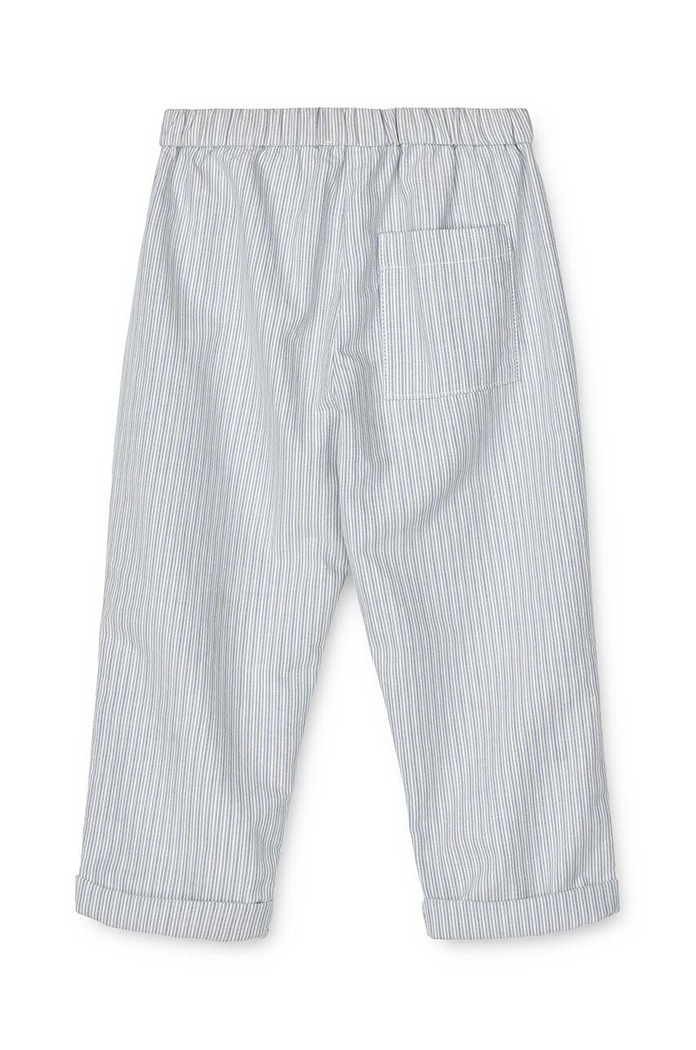Liewood spodnie bawełniane dziecięce Orlando Stripe Pants LW19367 niebieski SS24