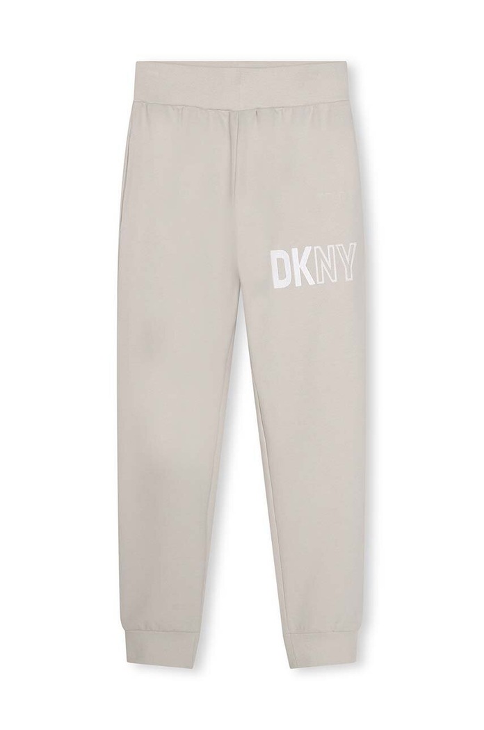 Dkny spodnie dresowe bawełniane dziecięce D60033.114.150 biały SS24