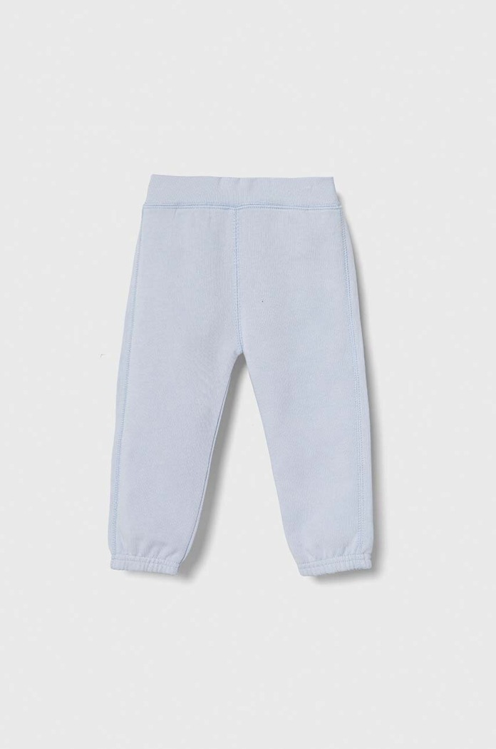 United Colors of Benetton spodnie dresowe bawełniane niemowlęce 3J70AF01L.W.Seasonal niebieski SS24
