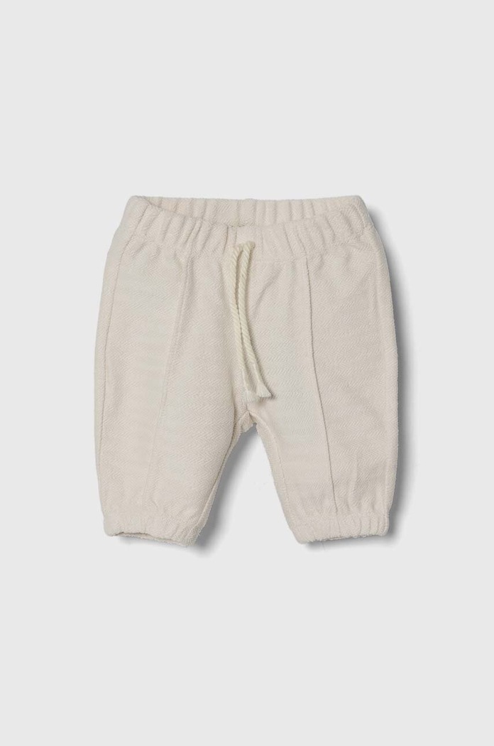 United Colors of Benetton spodnie dresowe bawełniane niemowlęce bawełna beżowy 39T2AF01N.W.Seasonal