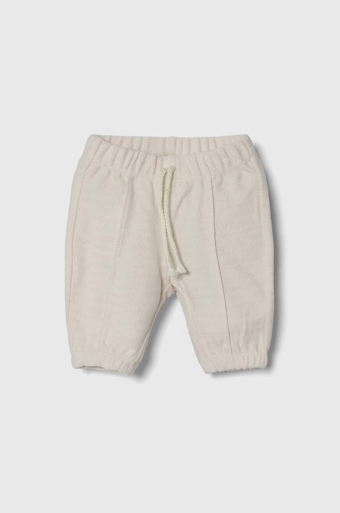 United Colors of Benetton spodnie dresowe bawełniane niemowlęce bawełna beżowy 39T2AF01N.W.Seasonal