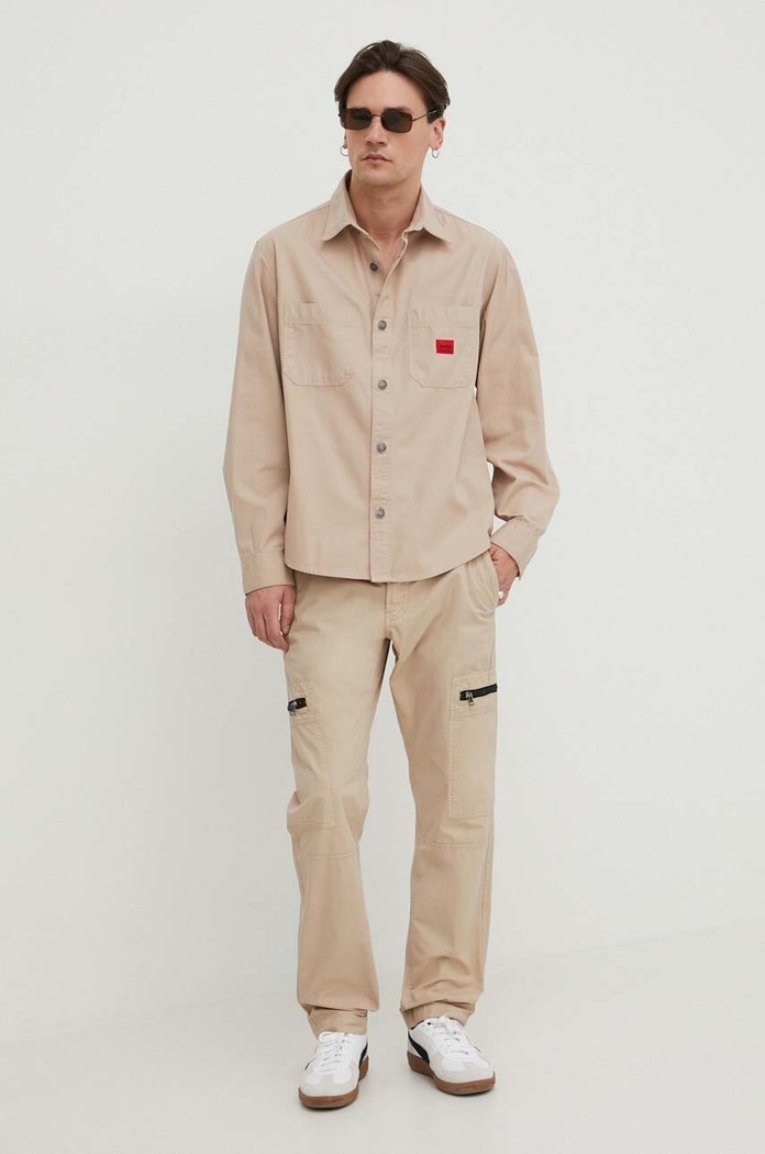 HUGO spodnie 50505851 beżowy SS24