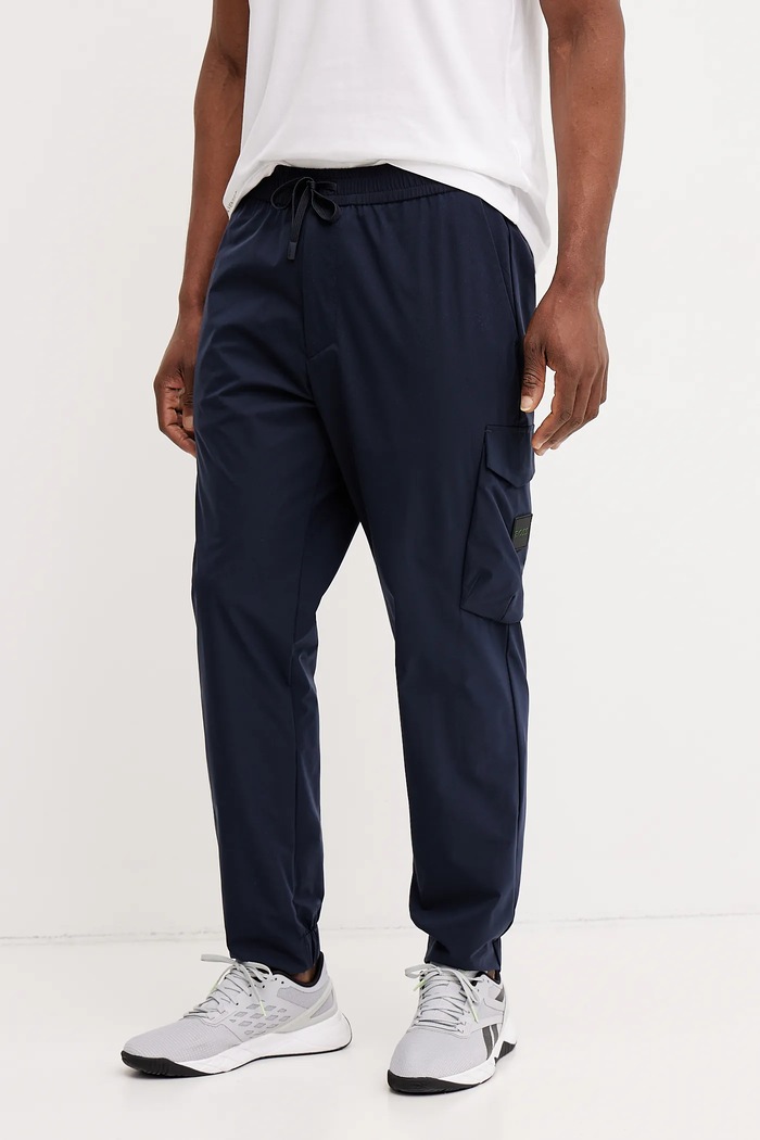 BOSS Green pantaloni de trening T_Urbanex-CargoLight bleumarin 50508339