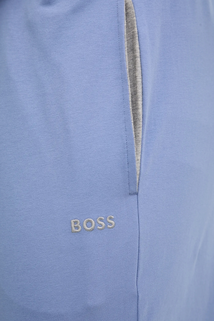 BOSS nohavice loungwear pánske bavlnené s elastanom Mix&Match Pants modrá 50515305