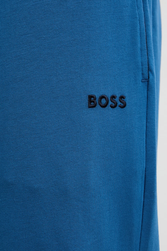 BOSS spodnie lounge męskie bawełniane z elastanem Mix&Match Pants niebieski 50515305