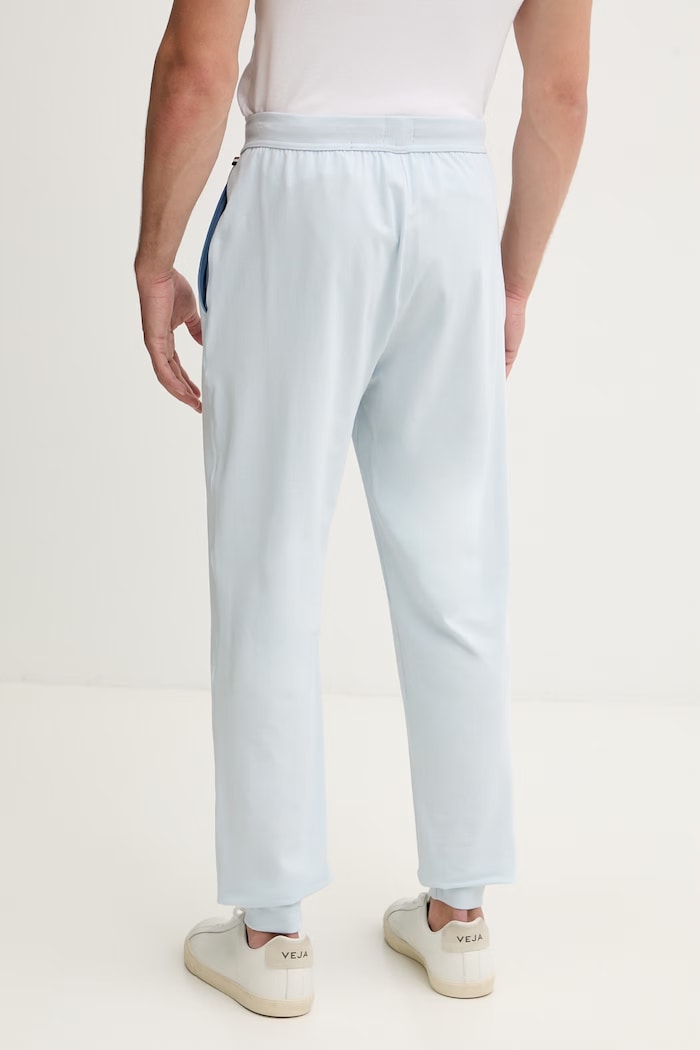 Îmbrăcăminte BOSS pantaloni de loungewear pentru bărbați din bumbac cu elastan Mix&Match Pants 50515305 albastru