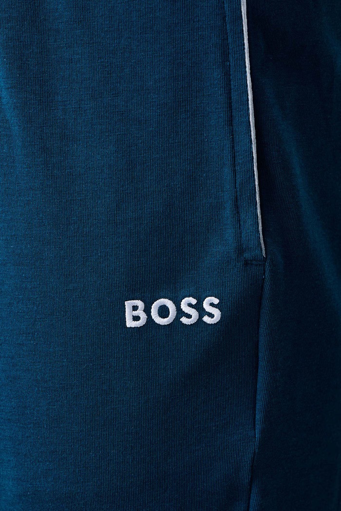 Домашен панталон мъжки от памук с еластан Mix&Match Pants BOSS 50515305 син