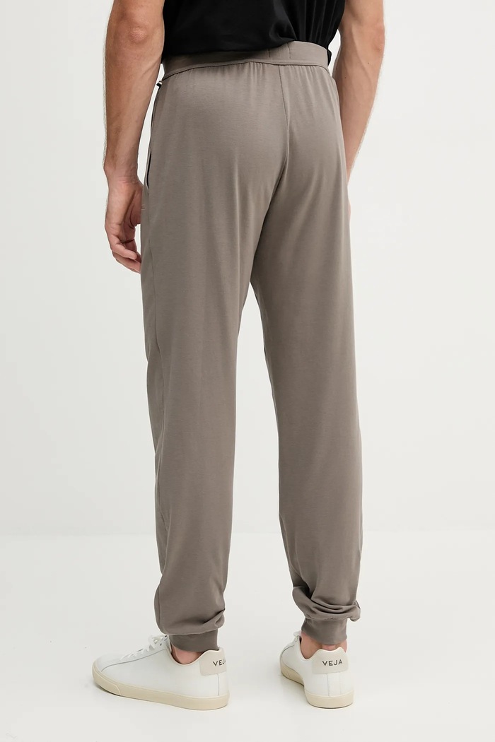 Odzież BOSS Spodnie lounge męskie bawełniane z elastanem Mix&Match Pants 50515305 brązowy