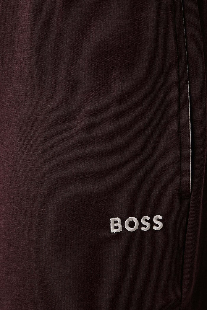 Домашен панталон мъжки от памук с еластан Mix&Match Pants BOSS 50515305 кафяв