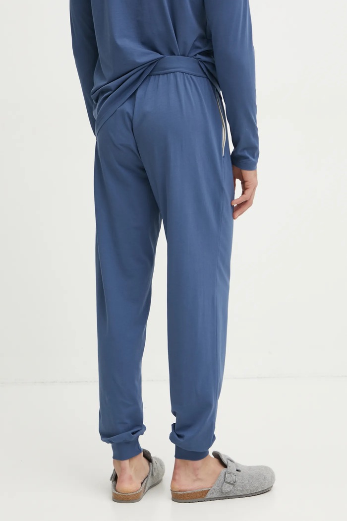 Îmbrăcăminte BOSS pantaloni de loungewear bărbătești din bumbac cu elastan Mix&Match Pants 50515305 albastru