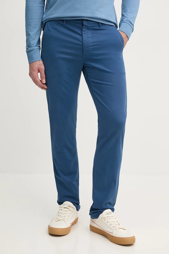 Nohavice BOSS Orange Chino_slim látka tmavomodrá 50510933