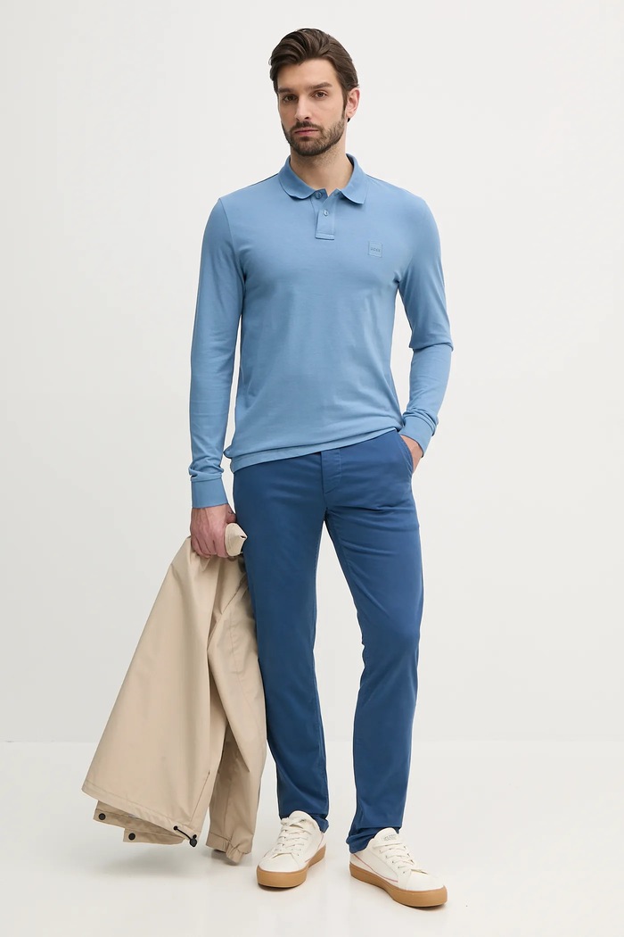 Nohavice BOSS Orange Chino_slim 50510933 tmavomodrá AA00