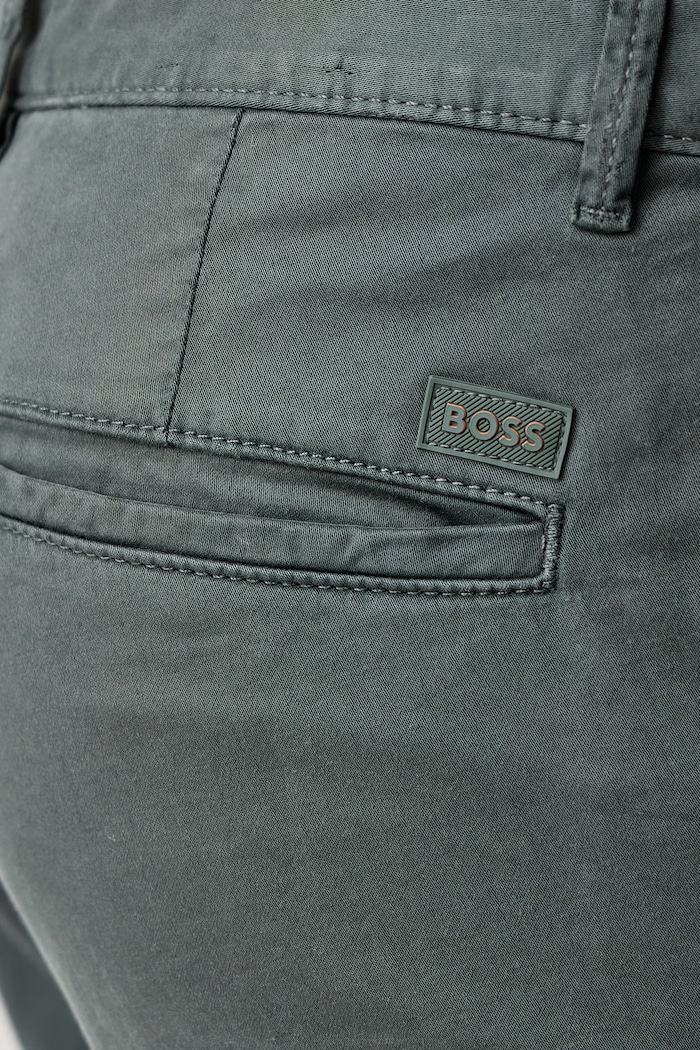 Spodnie chinos męskie bawełniane z elastanem Chino_slim BOSS Orange 50510933 zielony