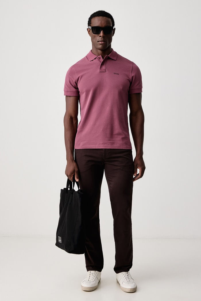 BOSS Orange Spodnie chinos męskie bawełniane z elastanem Chino_slim 50510933 brązowy AA00