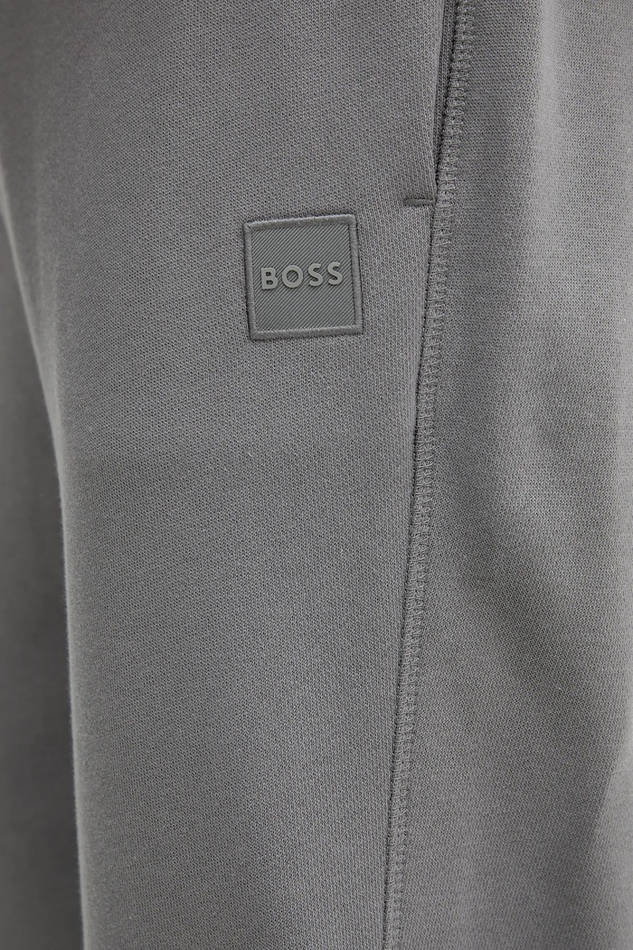 Хлопковые спортивные штаны BOSS Orange Sestart серый 50509303
