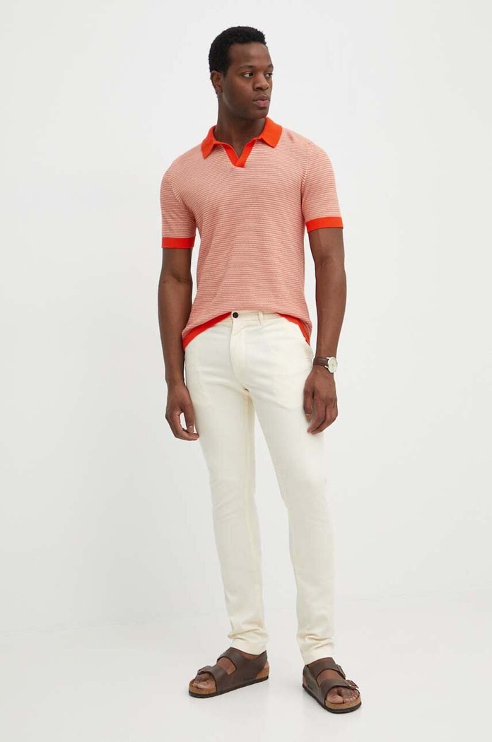 Tommy Hilfiger spodnie MW0MW33910 beżowy SS24