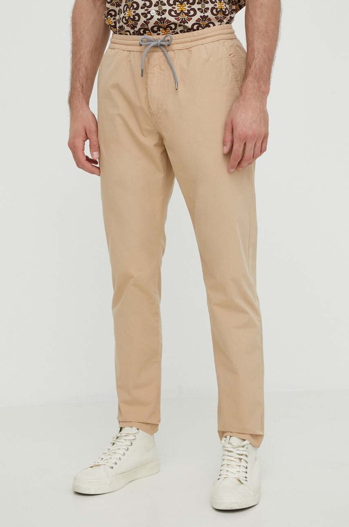 PS Paul Smith spodnie bawełniane bawełna beżowy M2R.652X.M21477