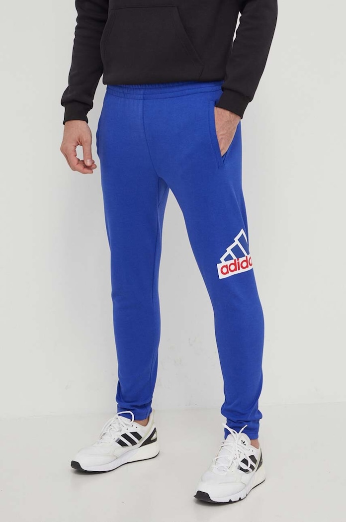 Spodnji del trenirke adidas Pletenina modra IS9594