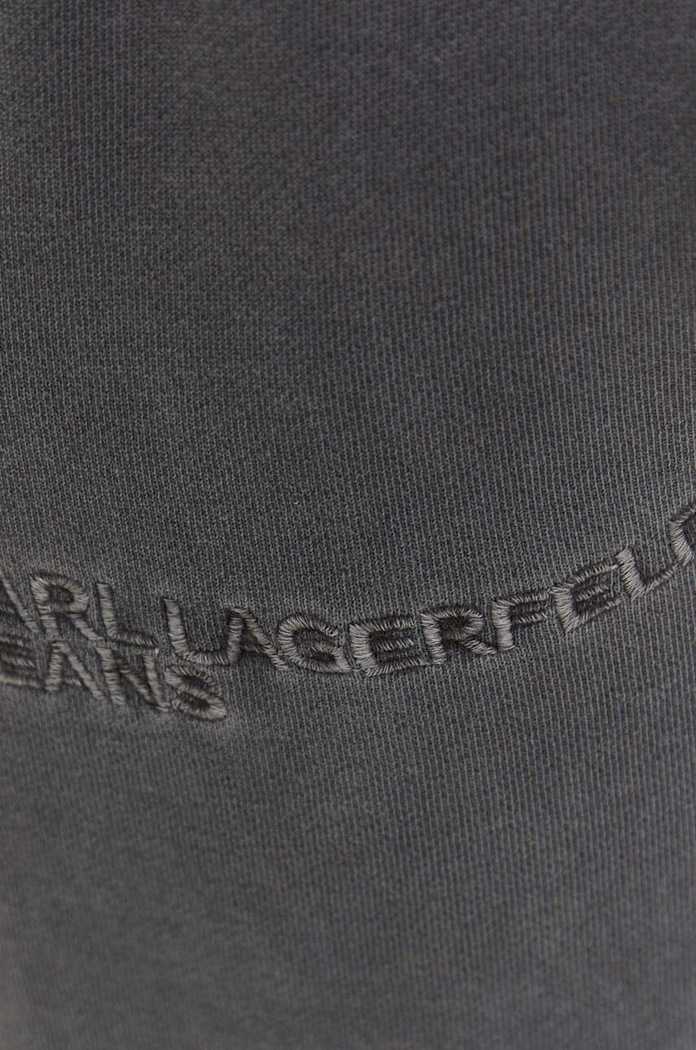 Karl Lagerfeld Jeans spodnie dresowe bawełniane szary 240D1002