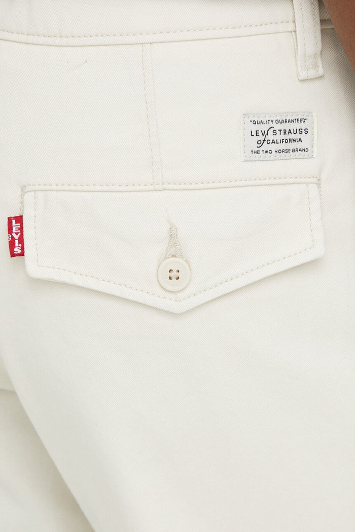 Levi's nohavice chinos pánske bavlnené béžová A5753