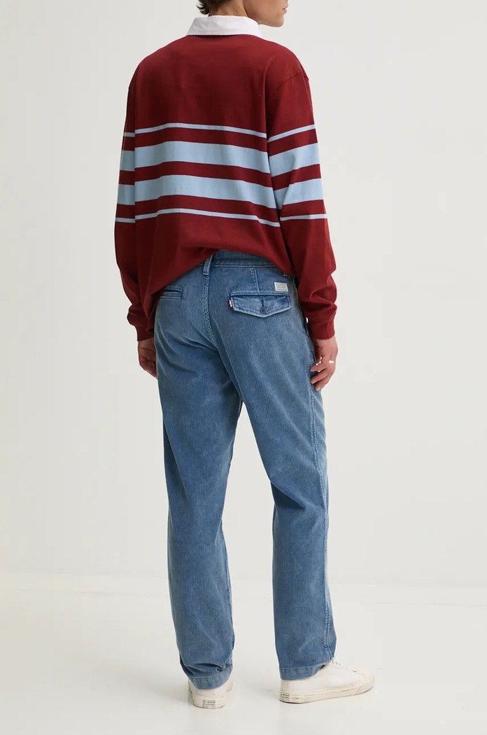 Oblečenie Levi's nohavice chinos pánske bavlnené A5753 modrá
