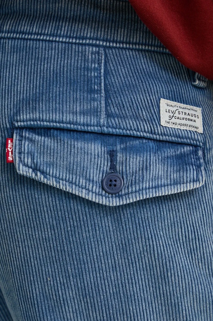 Levi's nohavice chinos pánske bavlnené modrá A5753