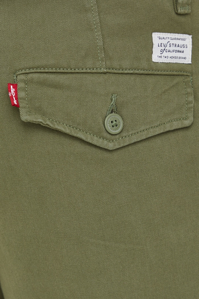 Levi's nohavice chinos pánske bavlnené zelená A5753