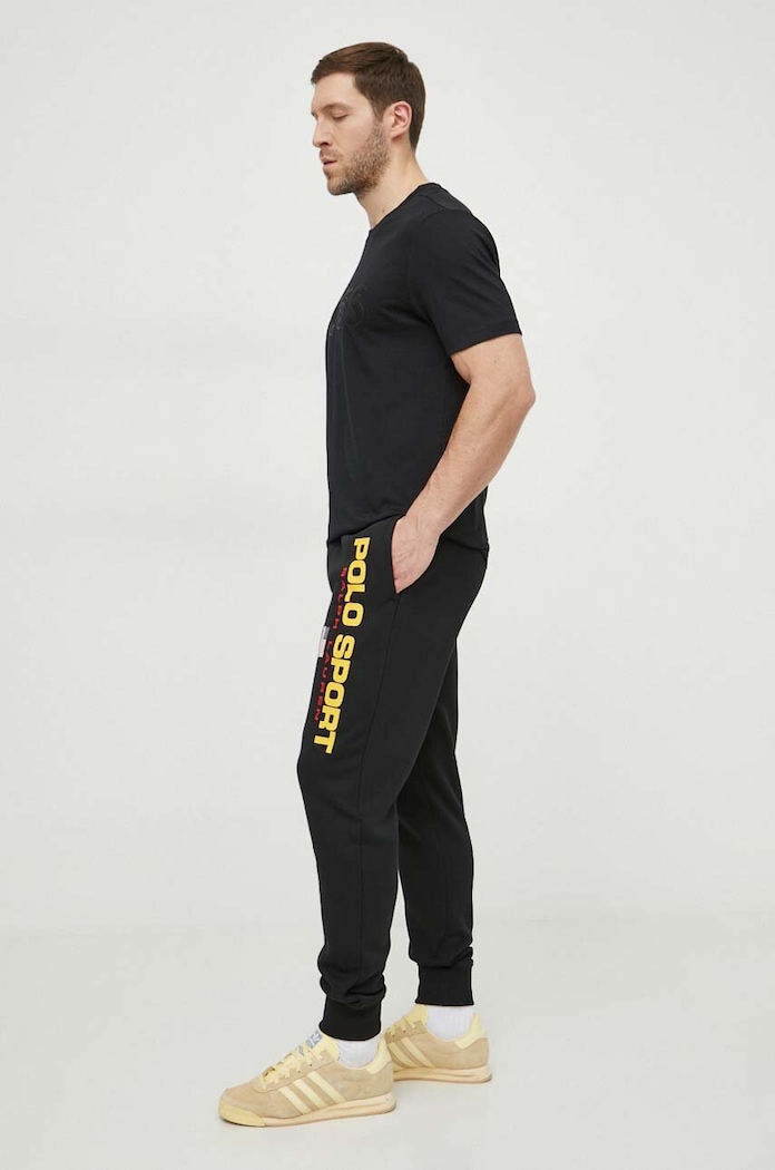 Polo Ralph Lauren spodnie dresowe 710835768 czarny AW24