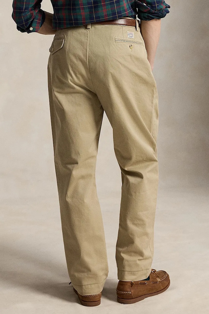 Polo Ralph Lauren pantaloni de bumbac 710850209 bej SS25