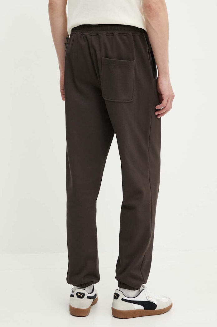 Odzież Wood Wood spodnie dresowe bawełniane Cal Joggers 10275000.2424 brązowy