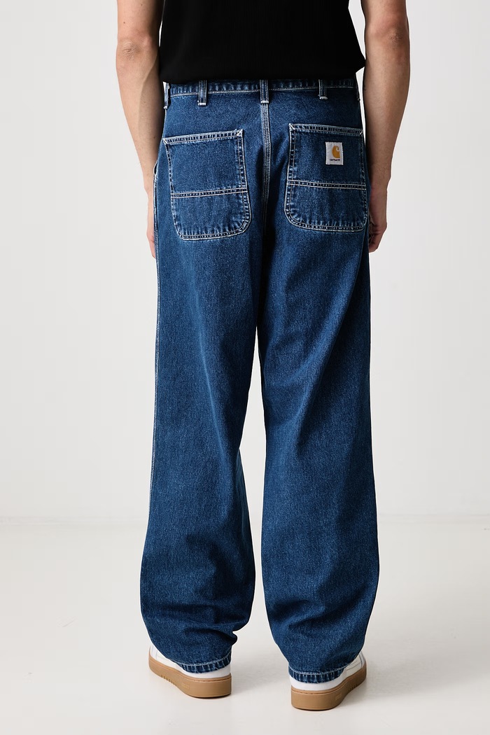 Дрехи Carhartt WIP Дънки relaxed fit мъжки Simple Pant I022947.106 син