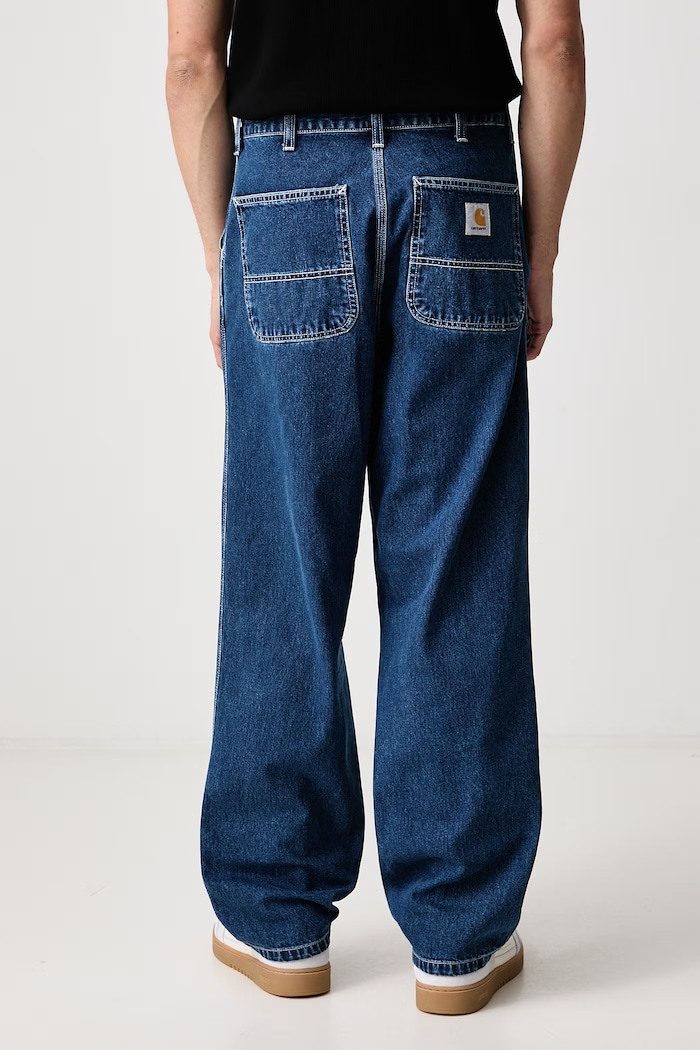 Дрехи Carhartt WIP Дънки relaxed fit мъжки Simple Pant I022947.106 син