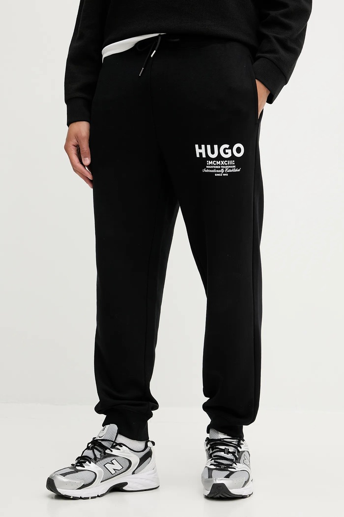 Bavlnené tepláky Hugo Blue Nevez bavlna čierna 50510734