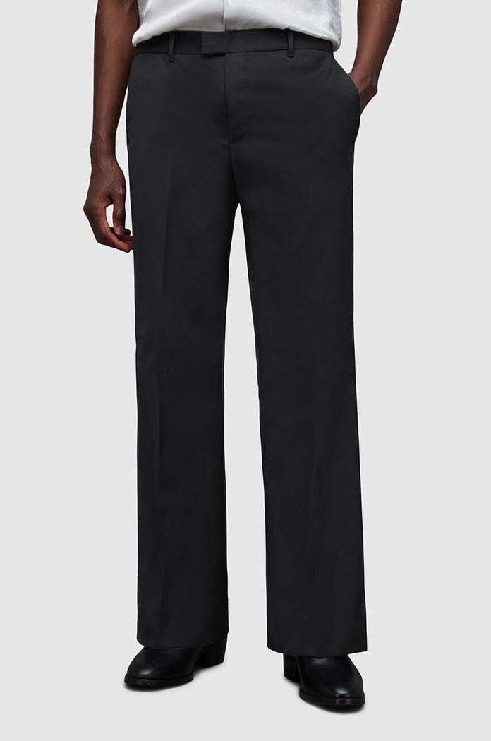 AllSaints spodnie wełniane Mount MM052Z czarny SS24
